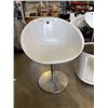 Image 4 : MCM RETRO TUB CHAIR WITH ROLLING OTTOMAN, ADJUSTABLE HEIGHT CHAIR