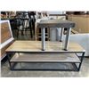 Image 1 : TWO TIER MODERN MEDIA STAND WITH SIDE TABLE