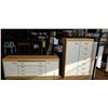 Image 1 : 7 DRAWER DRESSER WITH CUPBOARD AND MATCHING 69" LONG DRESSER