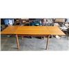 Image 2 : TEAK DINING TABLE WITH INSERT, MADE IN DENMARK