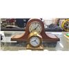 Image 1 : ONE WOOD AND ONE BRASS MANTLE CLOCKS