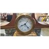 Image 2 : ONE WOOD AND ONE BRASS MANTLE CLOCKS