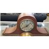 Image 3 : ONE WOOD AND ONE BRASS MANTLE CLOCKS