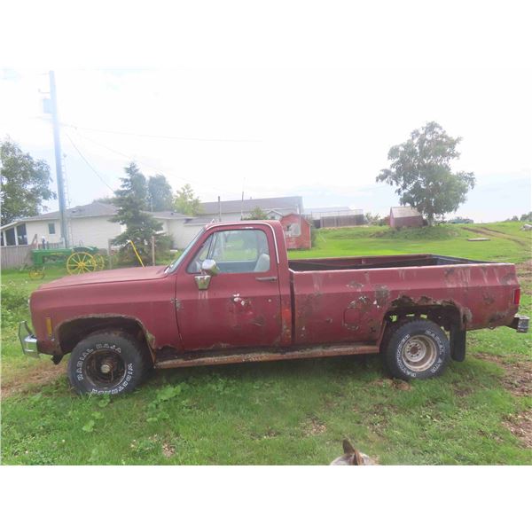 1980 Chevy Half Ton Sierra 4x4 350 A/T - Will Run Off Prime - No