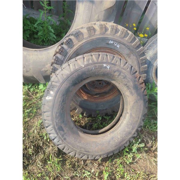 (2) 7.50-17 Truck Tire , (1) Has Rim 