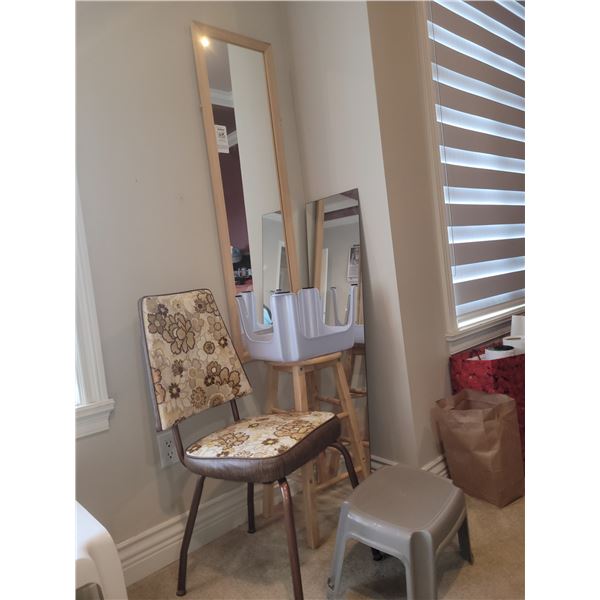 Mirrors, Stools, Chair A