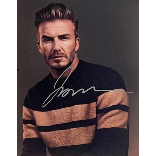 Soccer Star David Beckham Signed Photo