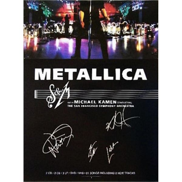 Metallica signed "S&M" promo poster