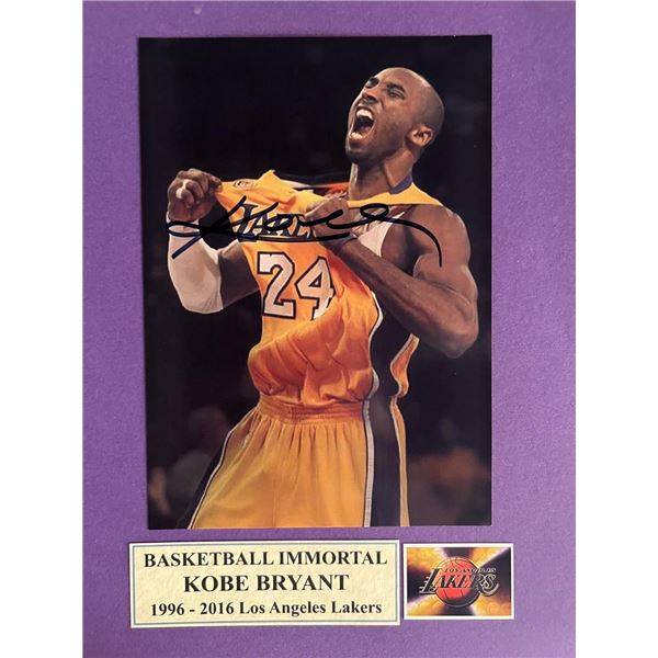 Kobe Bryant signed photo