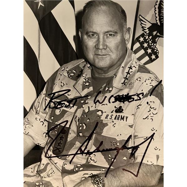 US Army General Norman Schwarzkopf signed photo