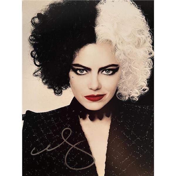 Cruella Emma Stone signed movie photo