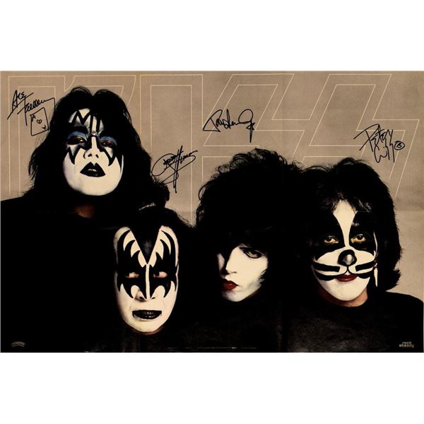 Kiss signed insert poster