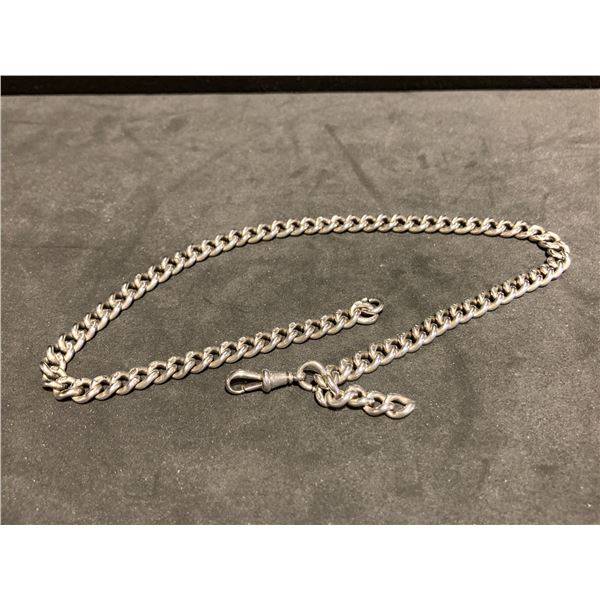 British Sterling Silver 16" Watch Chain
