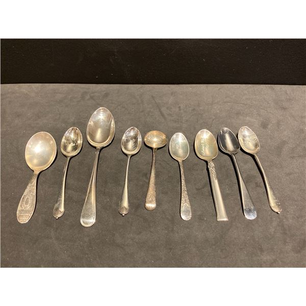 A Collection of Nine Silver Spoons