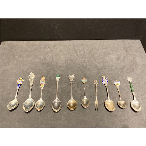 A Collection of 10 Silver Spoons