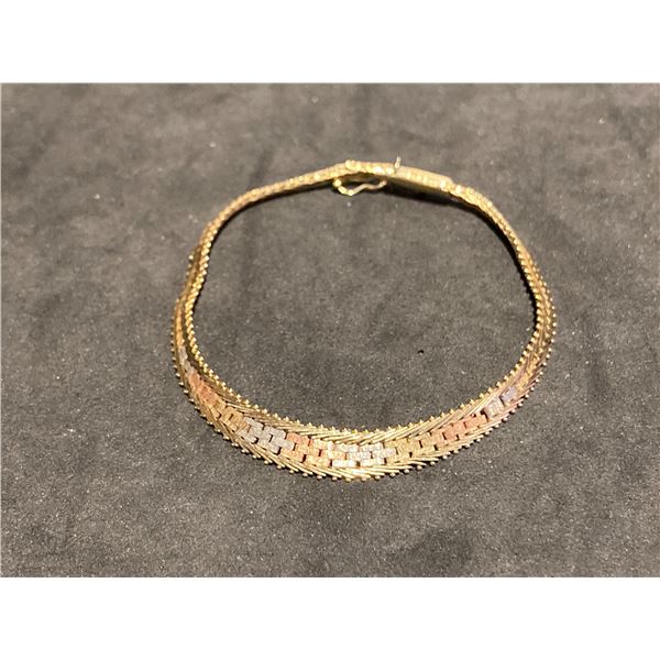 14kt Gold Tricolour Bracelet