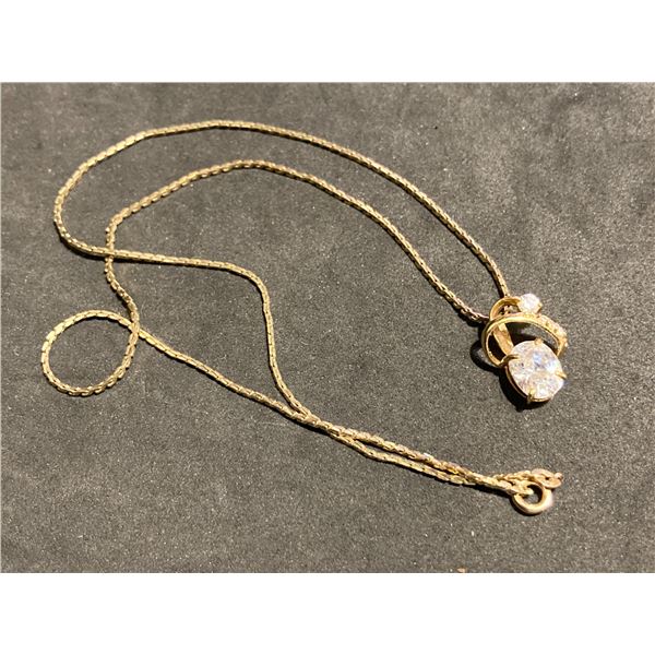 10kt Gold Chain with Unmarked Pendent