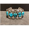 Image 1 : Vintage Southwest Silver and Turquoise Cuff Bracelet