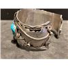 Image 2 : Vintage Southwest Silver and Turquoise Cuff Bracelet