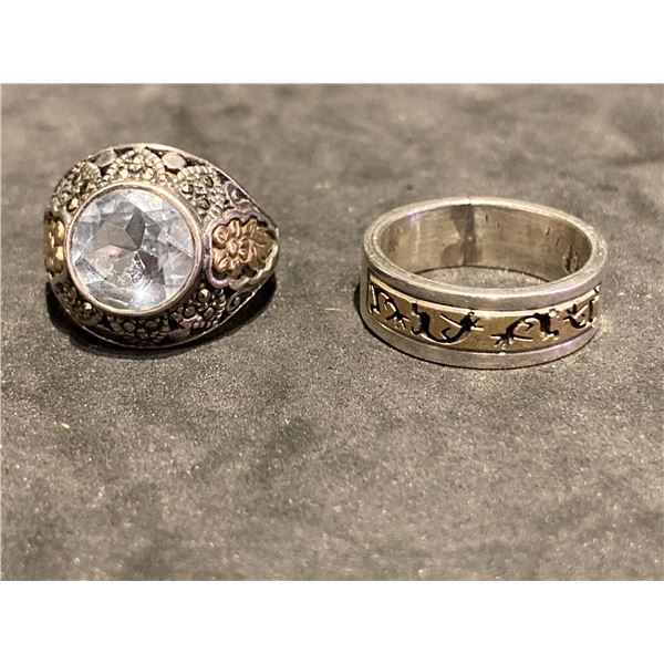 Scott Skeets 14kt/925 ring with another 925/18kt Ring