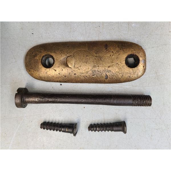 Lee Enfield No 1 Mk 3 PARTS - Butt Plate & Screws / Stock Bolt