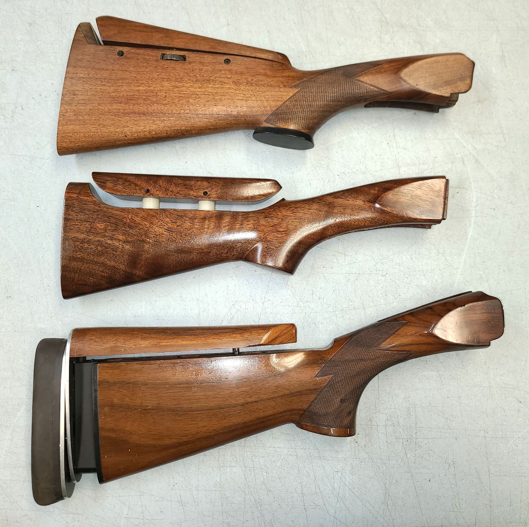 3 Adjustable Cheek Riser Shotgun Stocks - Wood as shown