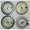 Image 1 : Spare Fly Reel Spools x 4 (Hardy Bros) All Loaded as Shown