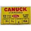Image 2 : Canuck Collectible 12 ga Shotgun Ammo #6 Shot - 25 rds