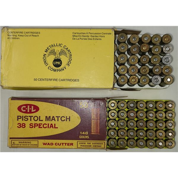 38 Special Round Nose & Wadcutter Reloads - 100 rds