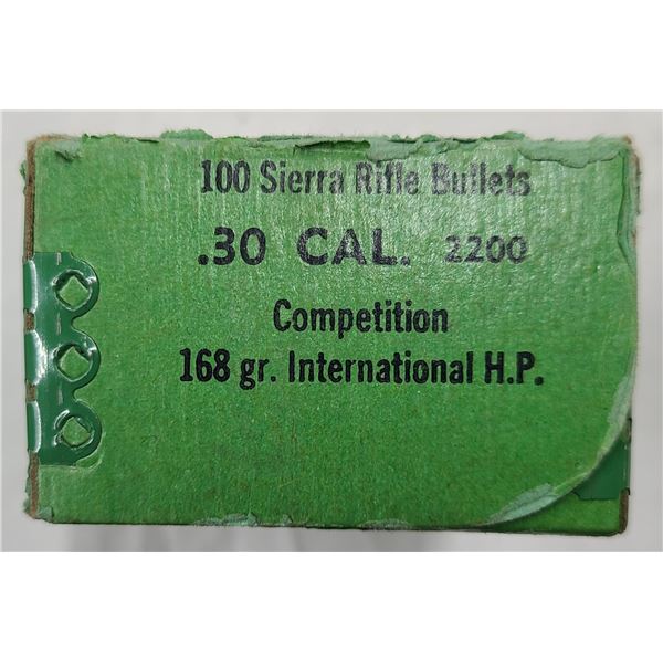 30 Cal Sierra 168 gr Hollow Point BULLETS - 100 rds