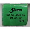 Image 1 : 22 Cal Sierra 60 gr Hollow Point BULLETS - 100 rds