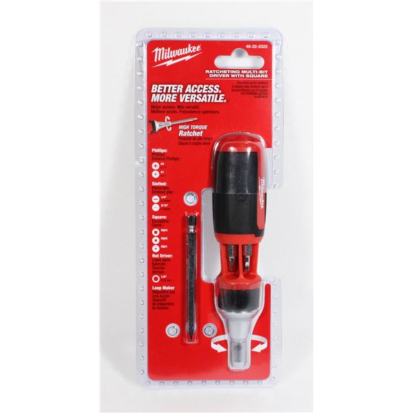 NEW MILWAUKEE RATCHETING MULTI-BIT DRIVER