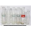 Image 1 : 6 OLD 8 - 10 OZ. POP BOTTLES (3 CRUSH, 3 COKE).