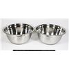 Image 1 : TWO NEW STAINLESS STEEL MIXING BOWLS