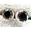 Image 1 : 14K YELLOW GOLD BLACK DIAMOND 0.64CT EARRINGS