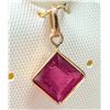 Image 2 : 10K YELLOW GOLD RUBY 1.7CT PENDANT