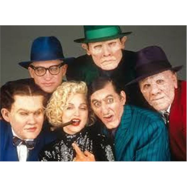 DICK TRACY A ORIGINAL MAKE UP CONCEPT MAQUETTES PLASTER LOT OF 4