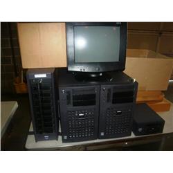 2 DELL POWER EDGE 2300  WITH MONITOR, DELL POWER VAULT 2015 CLUSTER, POWER VAULT 110T