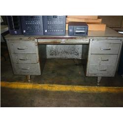 DOUBLE PEDESTAL METAL WORK DESK
