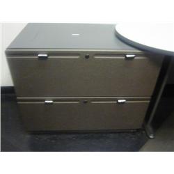 2 DRAWER GREY LATERAL FILE CABINET