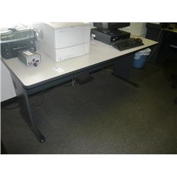 GREY DOUBLE PEDESTAL OFFICE DESK