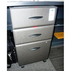 HALF SIZE 3 DRAWER GREY FILE CABINET