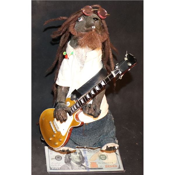 BIG BROTHER BENNY THE BB SQUIRREL BOB MARLEY RASTAFARIAN WITH DREADS & GUITAR SCREEN MATCHED