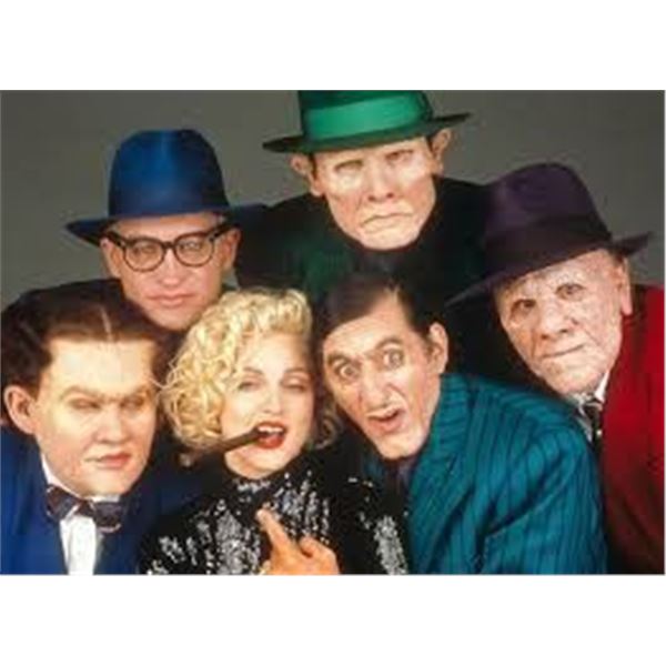 DICK TRACY A ORIGINAL MAKE UP CONCEPT MAQUETTES PLASTER LOT OF 4