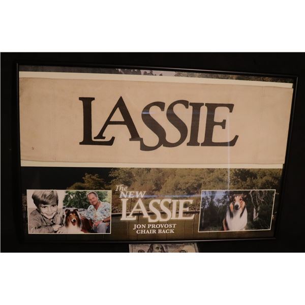 LASSIE JON PROVOST VINTAGE CHAIR BACK NICELY FRAMED
