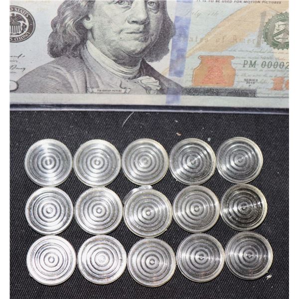 STAR TREK 1960's COMPUTER BUTTONS SCREEN USED FROM THE GREG JEIN COLLECTION LOT OF 15