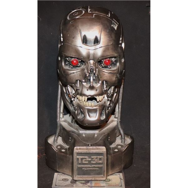 TERMINATOR T2 JUDGEMENT DAY OOAK T2-3D UNIVERSAL STUDIOS FLORIDA PROTOTYPE ENDO SKULL BUST