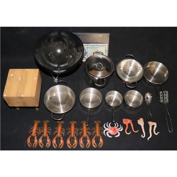 ZZ BIG BROTHER BENNY THE BB SQUIRREL LOT OF CHEF POTS