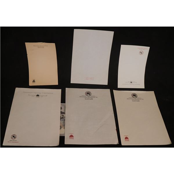 ZZ CECIL B DEMILLE COMPLETE SET OF OFFICE LETTERHEAD LOT OF 6
