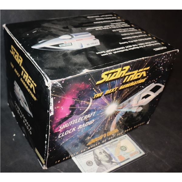 ZZ STAR TREK THE NEXT GENERATION MAGELLAN SHUTTLE CRAFT CLOCK RADIO NEW IN BOX
